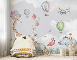 Baby Animals Kids Room Wallpaper Mural image 4