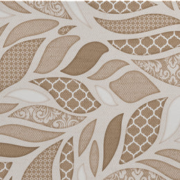 Beige Brown Leaf Design Wallpaper | Modern Botanical Style | Removable Wall Covering