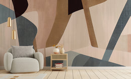 Refined line art mural with blended pigments offering cultured aesthetic and gentle creative ambiance for reading areas.