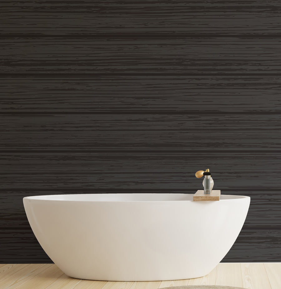 Black Wooden Effect Wallpaper For Wall