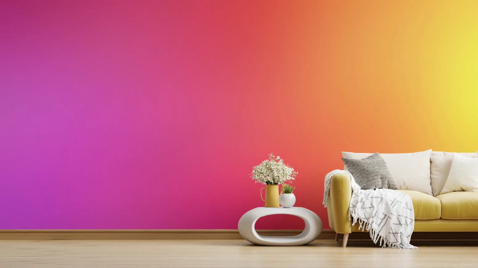 Neon Shades Ombre Wallpaper Mural image 4