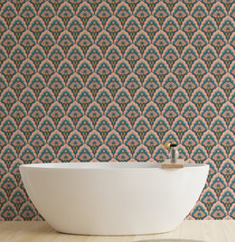 Removable Classic Floral Damask Wallpaper For Modern Homes