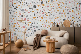 Trendy Terrazzo Soft Colors Peel and Stick Wallpaper image 2