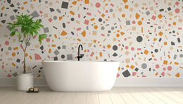 Trendy Terrazzo Soft Colors Peel and Stick Wallpaper image 0