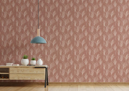 Boho Feather Grass Pink Peel and Stick Wallpaper image 4