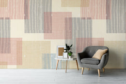 Abstract Geometric | Beige Multi-Color Peel and Stick Wallpaper image 2