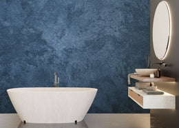Concrete Urban Blue Office Peel and Stick Wallpaper