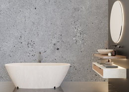 Modern gray concrete texture wallpaper peel and stick for luxury bathroom accent wall