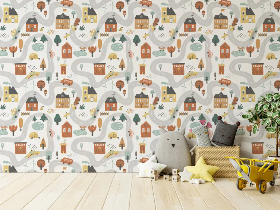 Tent City Kids Room Wallpaper image 3