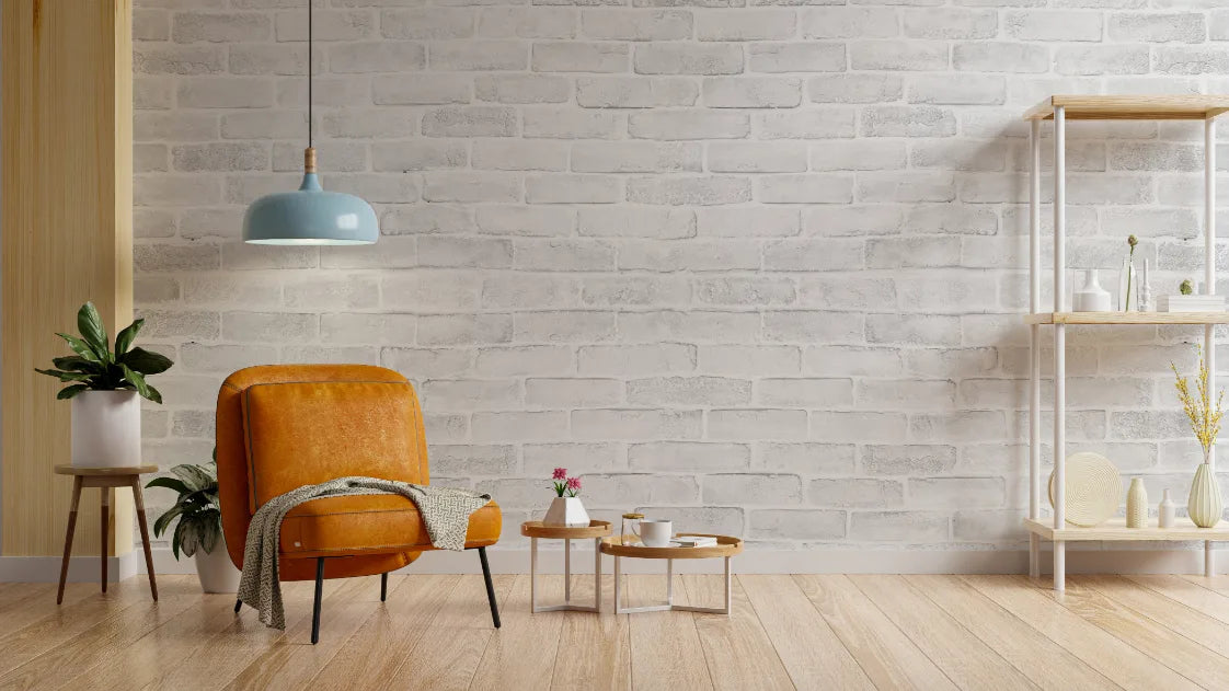 Gray Color Brick Self-Adhesive Wallpaper Wall Murals image 0