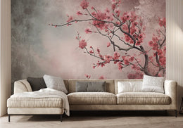 Vintage Flowers Grey Wallpaper Murals image 3