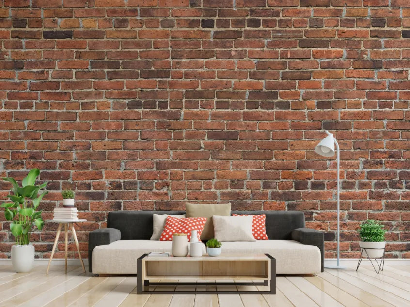 Modern Bedroom Brick Peel and Stick Wall Mural Art image 3