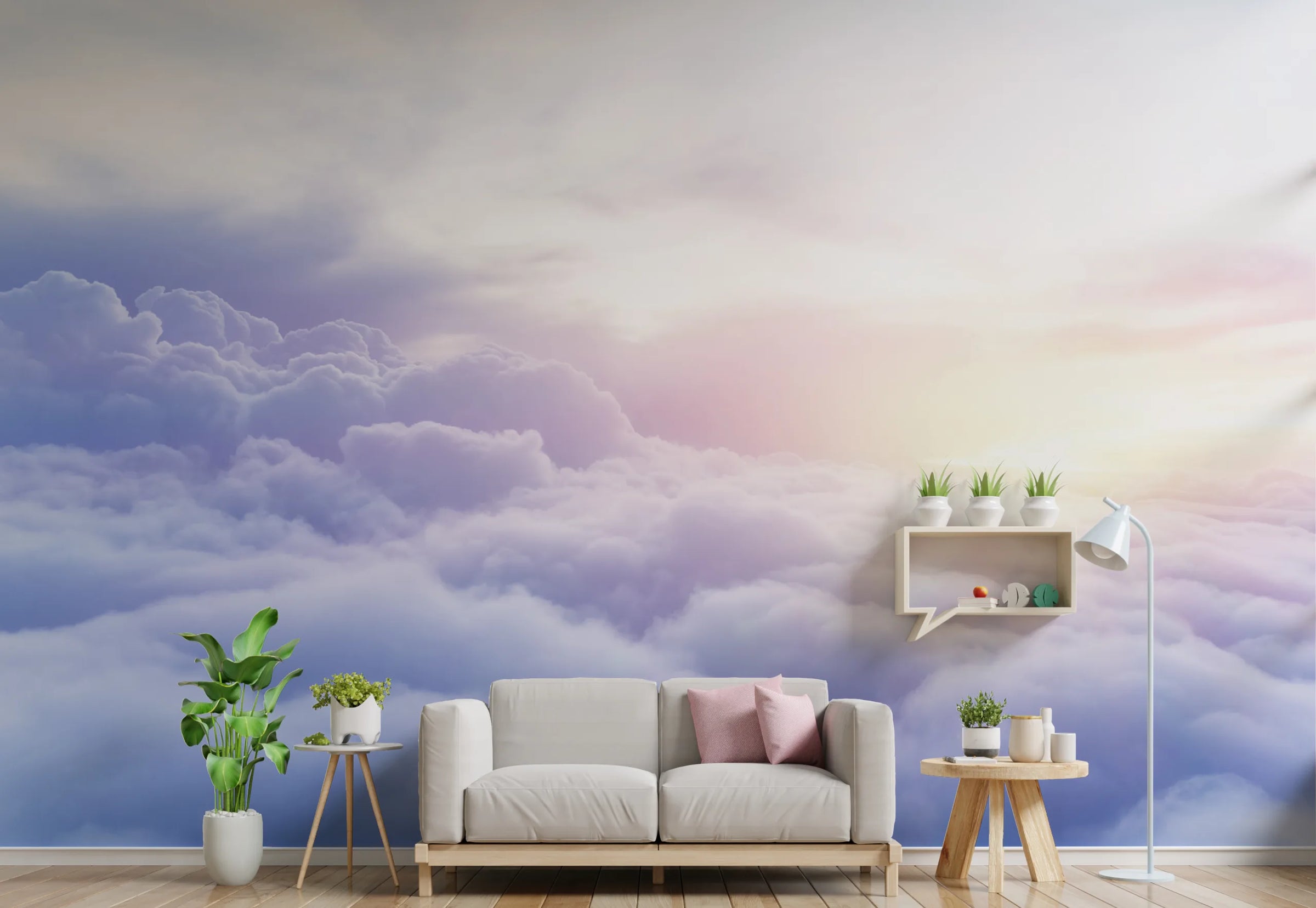 Self-Adhesive Dreamy Cloudscape Sky Wallpaper Mural image 1