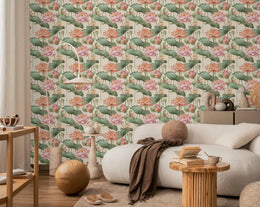 Lotus Glory Floral Wallpaper image 1