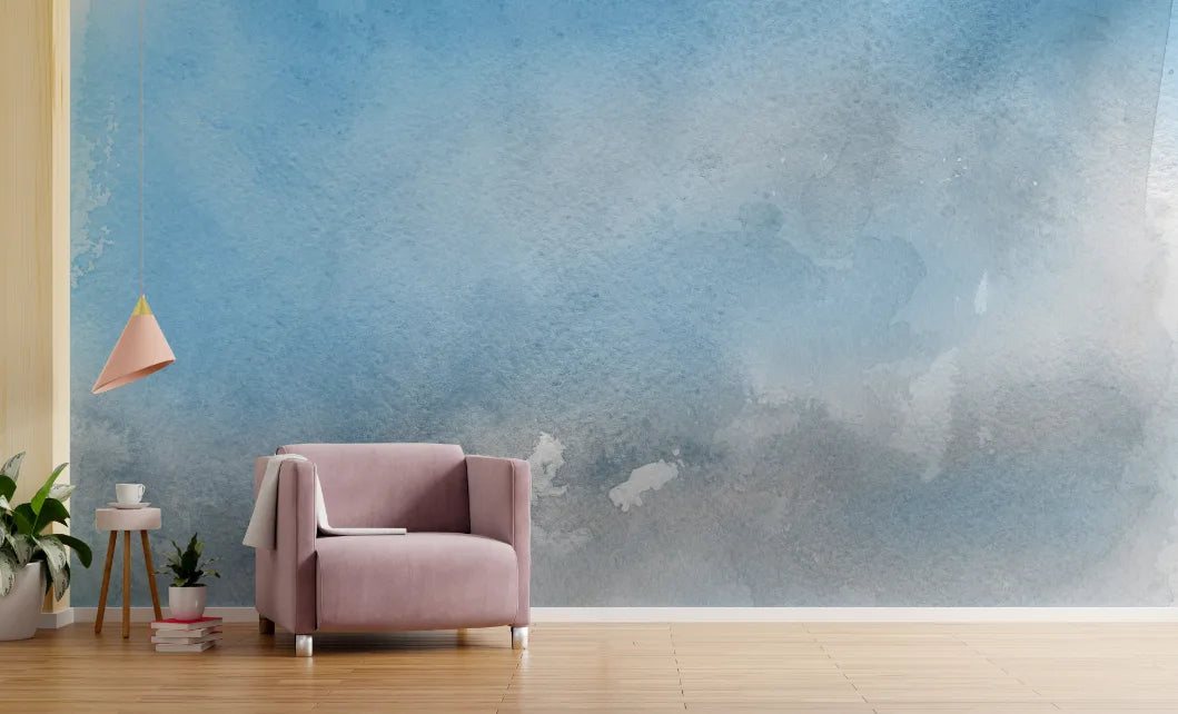 Light Blue Shade Textured Ombre Wallpaper image 2