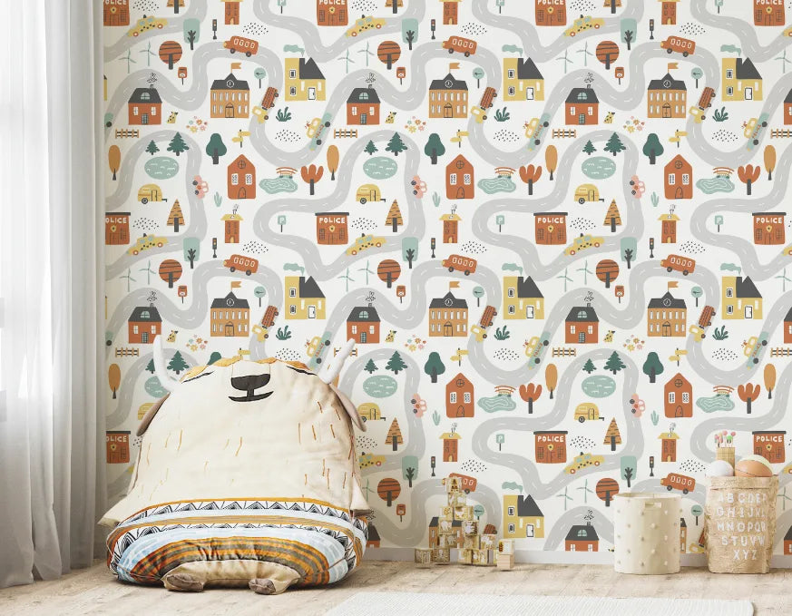 Tent City Kids Room Wallpaper image 4