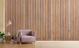 Vertical Wood Panel Slats Striped Wallpaper – Peel and Stick Texture for Office Cork Wall Covering image 2