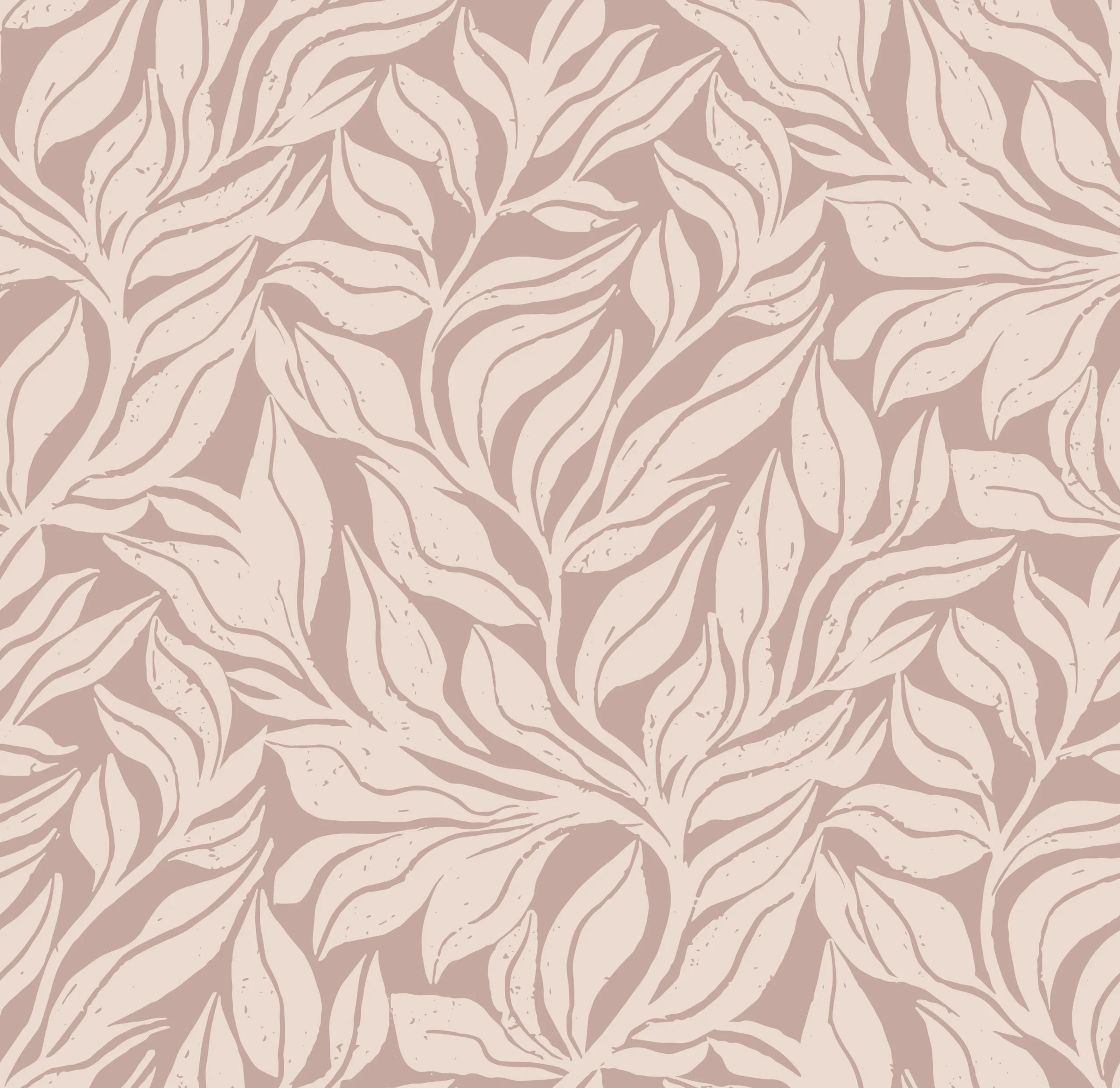 Neutral Leaf Wallpaper | Taupe Beige Botanical Leaves Peel and Stick image 5