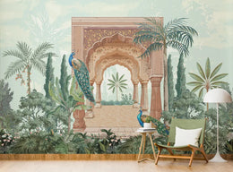 Mughal Garden Peel and Stick Historic Indian Wallpaper image 2