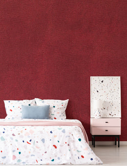 Rich burgundy fabric texture wallpaper for stylish bedroom accent wall modern wall mural self adhesive