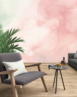 Sophisticated sitting area styled with pastel blend finish showcasing smooth color transitions