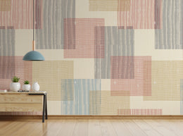 Abstract Geometric | Beige Multi-Color Peel and Stick Wallpaper image 1
