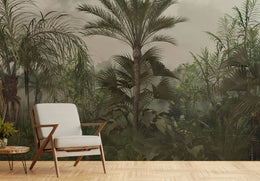 Green Vibrant Tropical Rainforest Jungle Wallpaper image 1