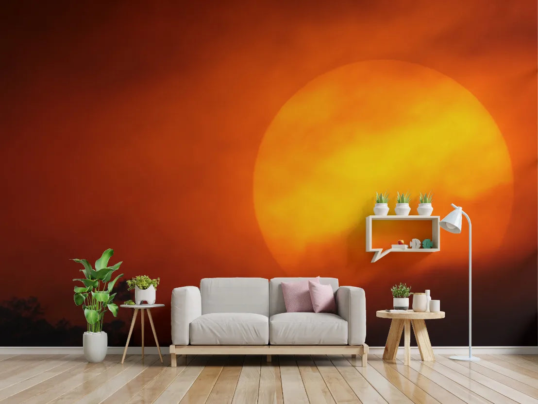 Warm Twilight Sunset Peel and Stick Nature Wallpaper image 3