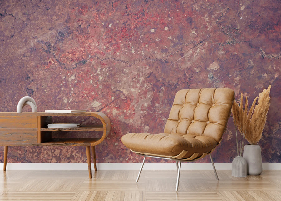 Bold Industrial Rustic Red Metallic Removable Wallpaper