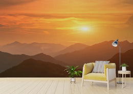 Chasing Sunset Mountain Shadows Landscape Wallpaper image 4