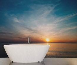 Soft Blue Sky Peaceful and Serene Ocean Views Wall Decor image 3