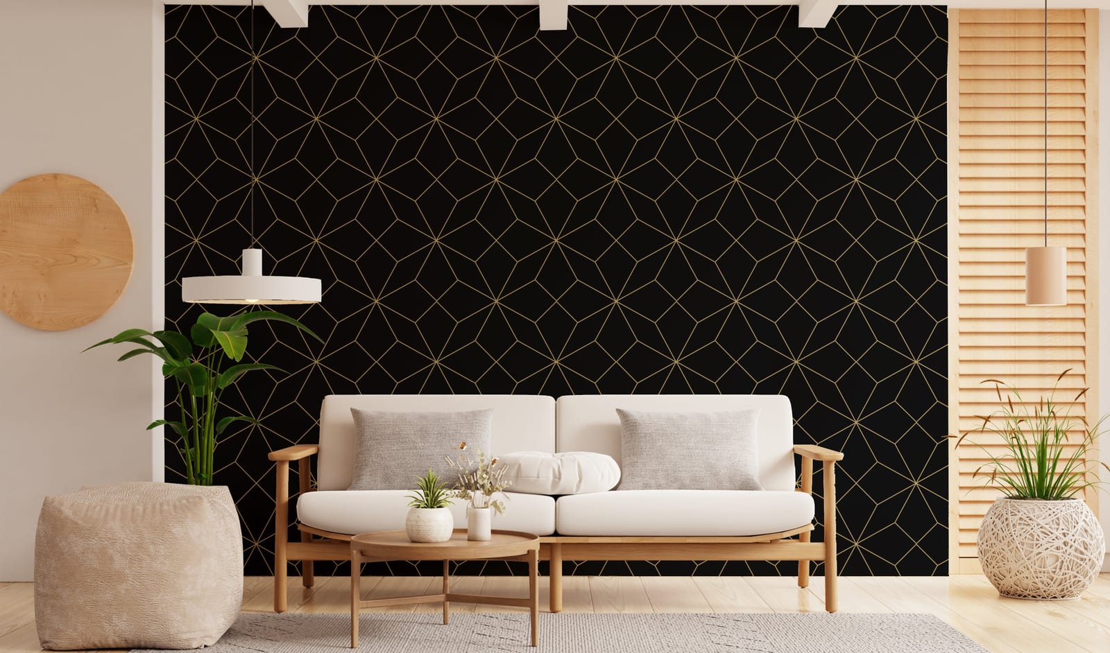 Diamond Geometric Pattern Peel and Stick Wallpaper