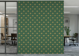 Art Deco Fan Wallpaper | Green Gold Peel And Stick Wall Decor