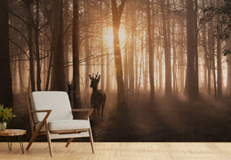 Wildlife-Inspired Forest Wallpaper