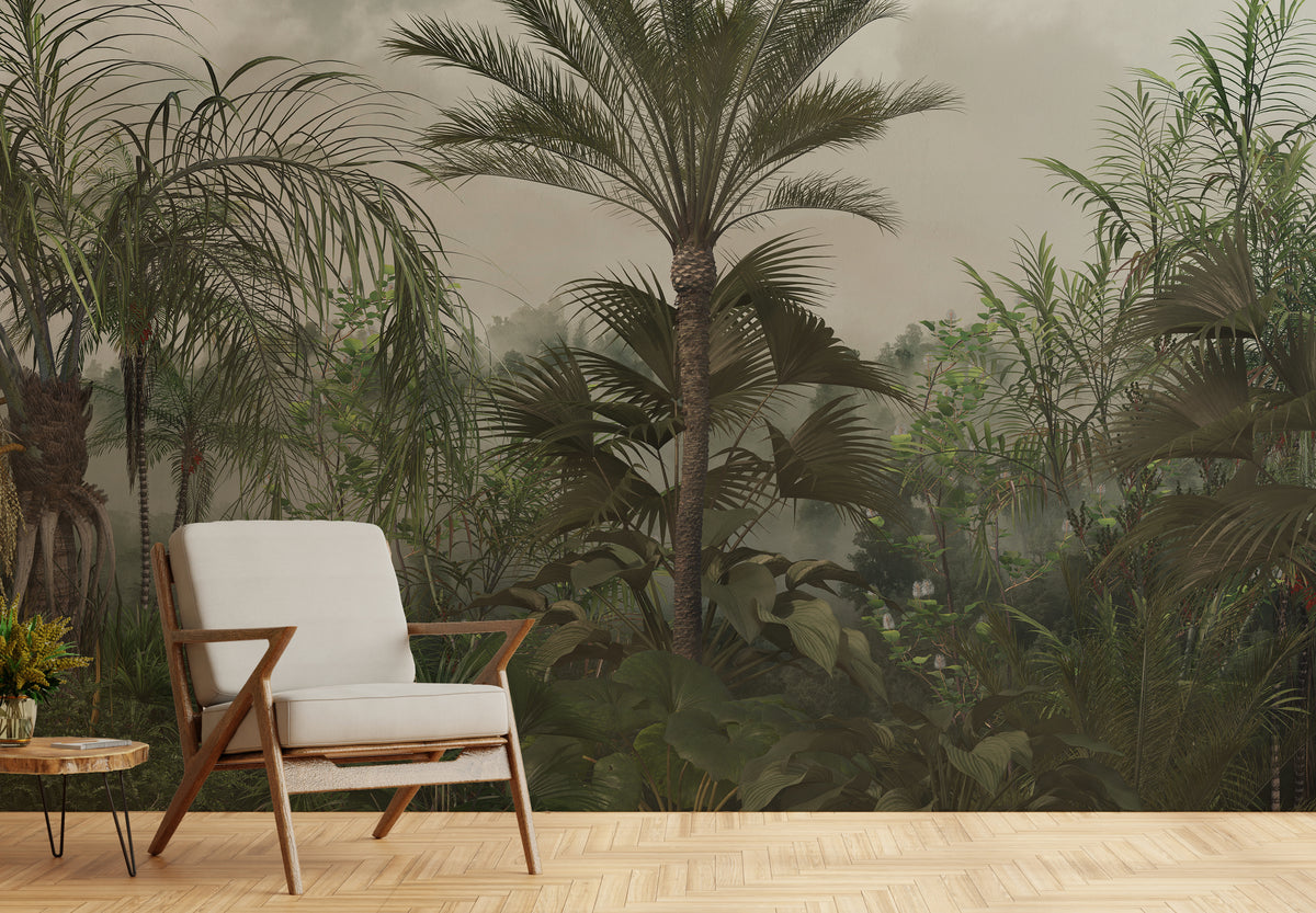 Green Vibrant Tropical Rainforest Jungle Wallpaper