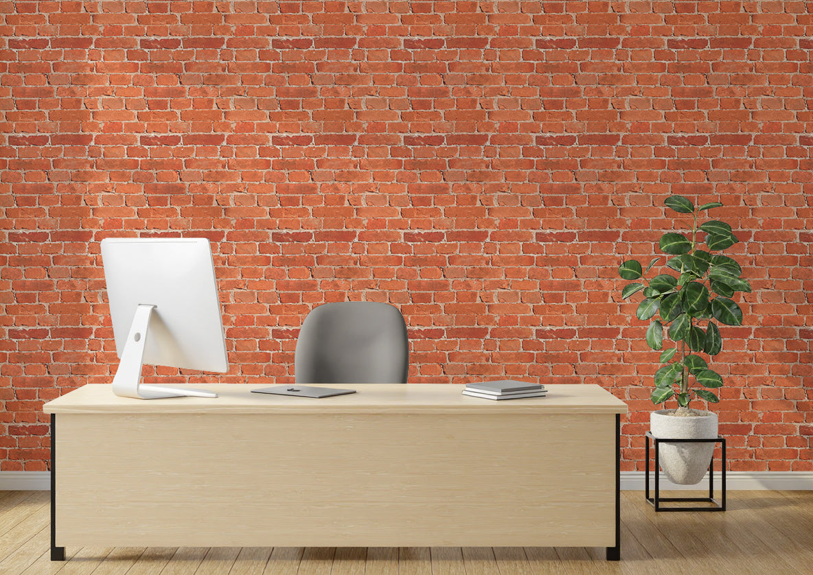 Modern Red Brick Wallpaper Sticker
