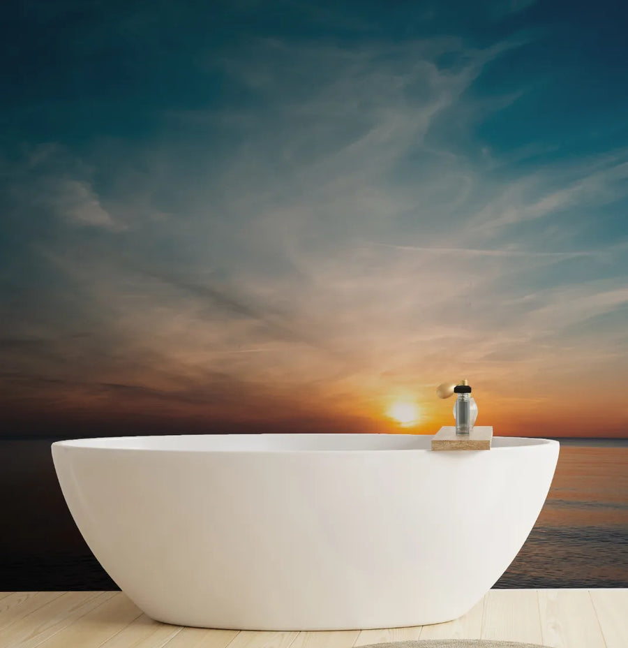 Soft Blue Sky Peaceful and Serene Ocean Views Wall Decor