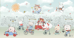 Charming Teddy Kids Room Wallpaper Mural image 6