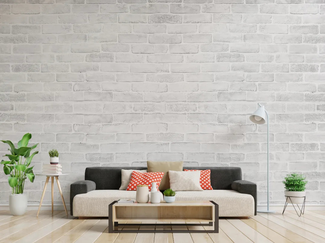 Gray Color Brick Self-Adhesive Wallpaper Wall Murals image 2