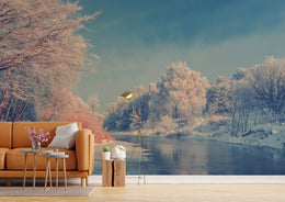 Snowy Winter Forest Wallpaper image 4