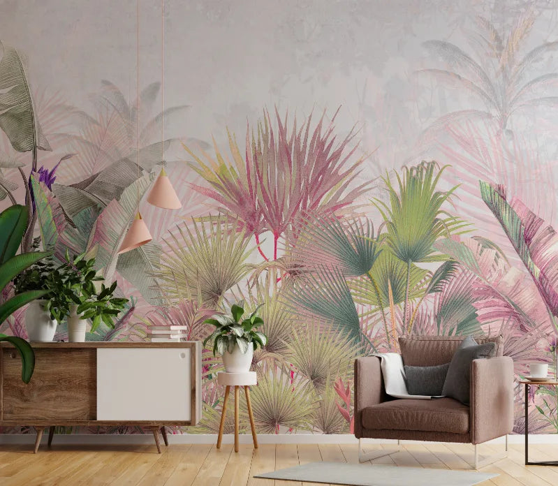 Colorful Wild large Tree Leaves Wallpaper Murals image 2