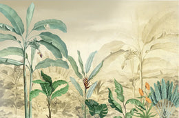 Tropical Banana Leaf Mural | Green Botanical Peel and Stick Wallpaper image 5