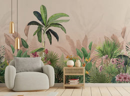 Jungle Palms Tropical Leaves Wallpaper image 1