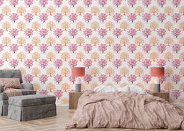 Repeating Pink Tree Wallpaper | Floral Peel and Stick Wallpaper image 5