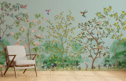 Japanese Garden Serenity Floral Wallpaper image 3