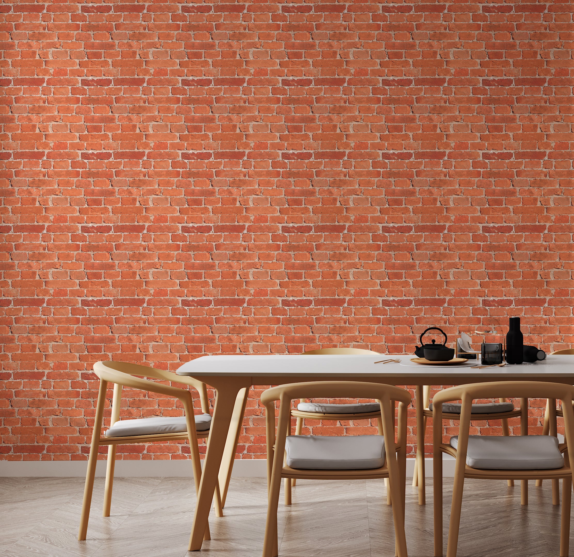 Modern Red Brick Wallpaper Sticker