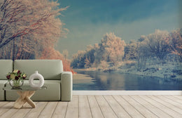 Snowy Winter Forest Wallpaper image 1