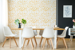 Golden Bloom Floral Room Decor | Yellow Peel and Stick Wallpaper image 0