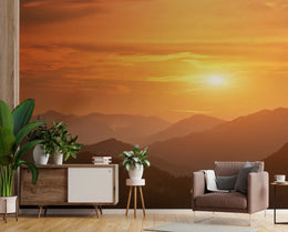 Chasing Sunset Mountain Shadows Landscape Wallpaper image 3