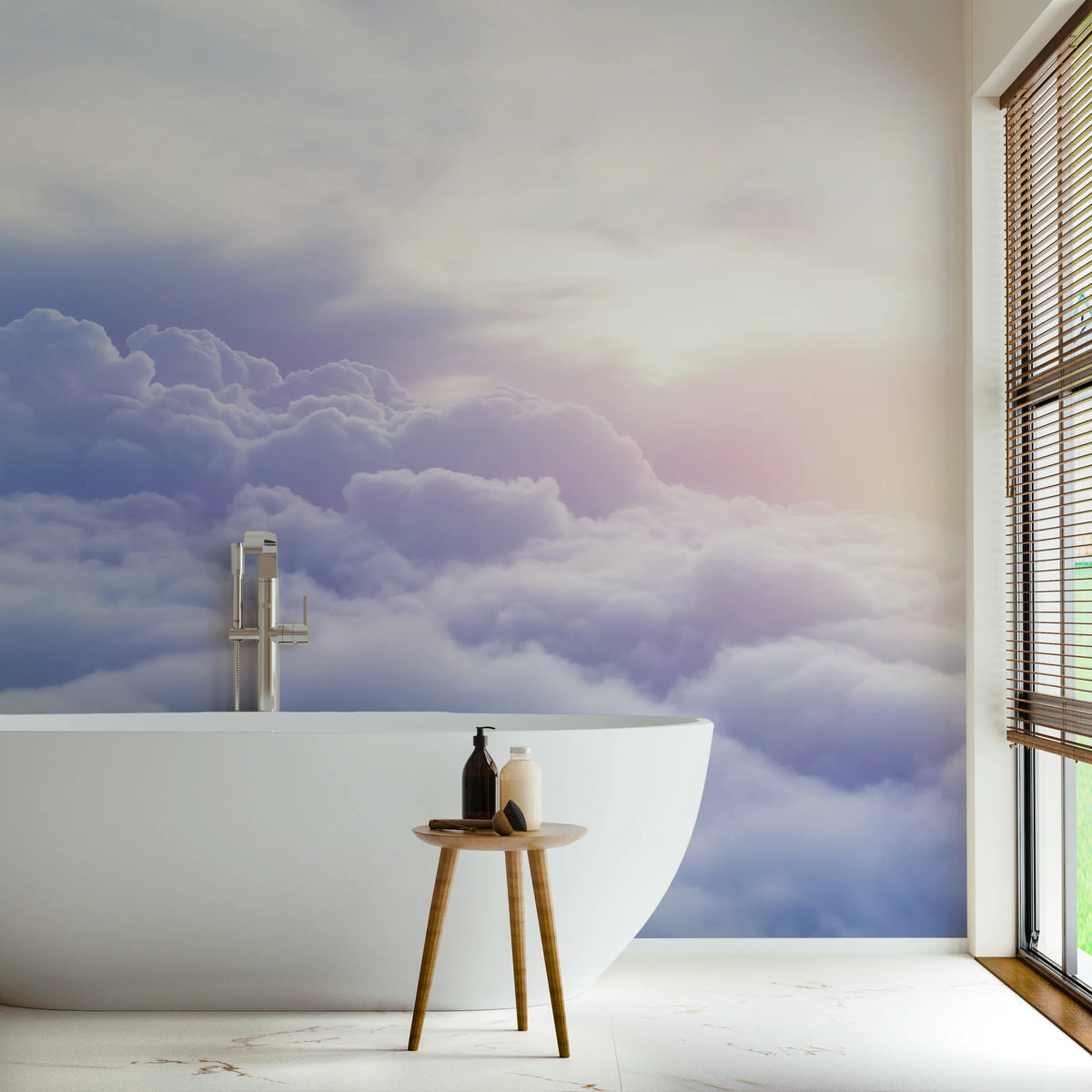 Self-Adhesive Dreamy Cloudscape Sky Wallpaper Mural